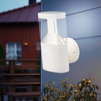 Wandlampe Wandleuchte Hauswandlampe Fassadenleuchte IP44 Edelstahl Weiß 1X Led