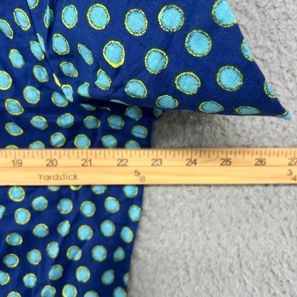 Vintage Perry Ellis Shirt Mens Large Blue Button Up Linen Cotton Polka Dot NWT - Image 3 of 4