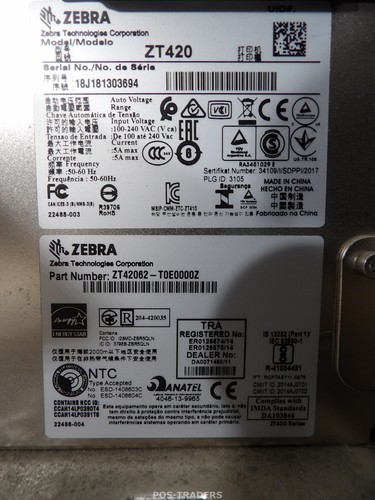 Imprimante d'étiquettes thermique Zebra ZT42062-T0E0000Z LAN - 6,560,950 POUC... - Afbeelding 7 van 9
