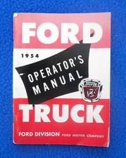 1954  Ford Truck Operator's Manual