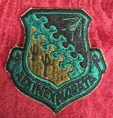 USAF Flight Test Center Patch Unsewn Vintage AD INEXPLORATA