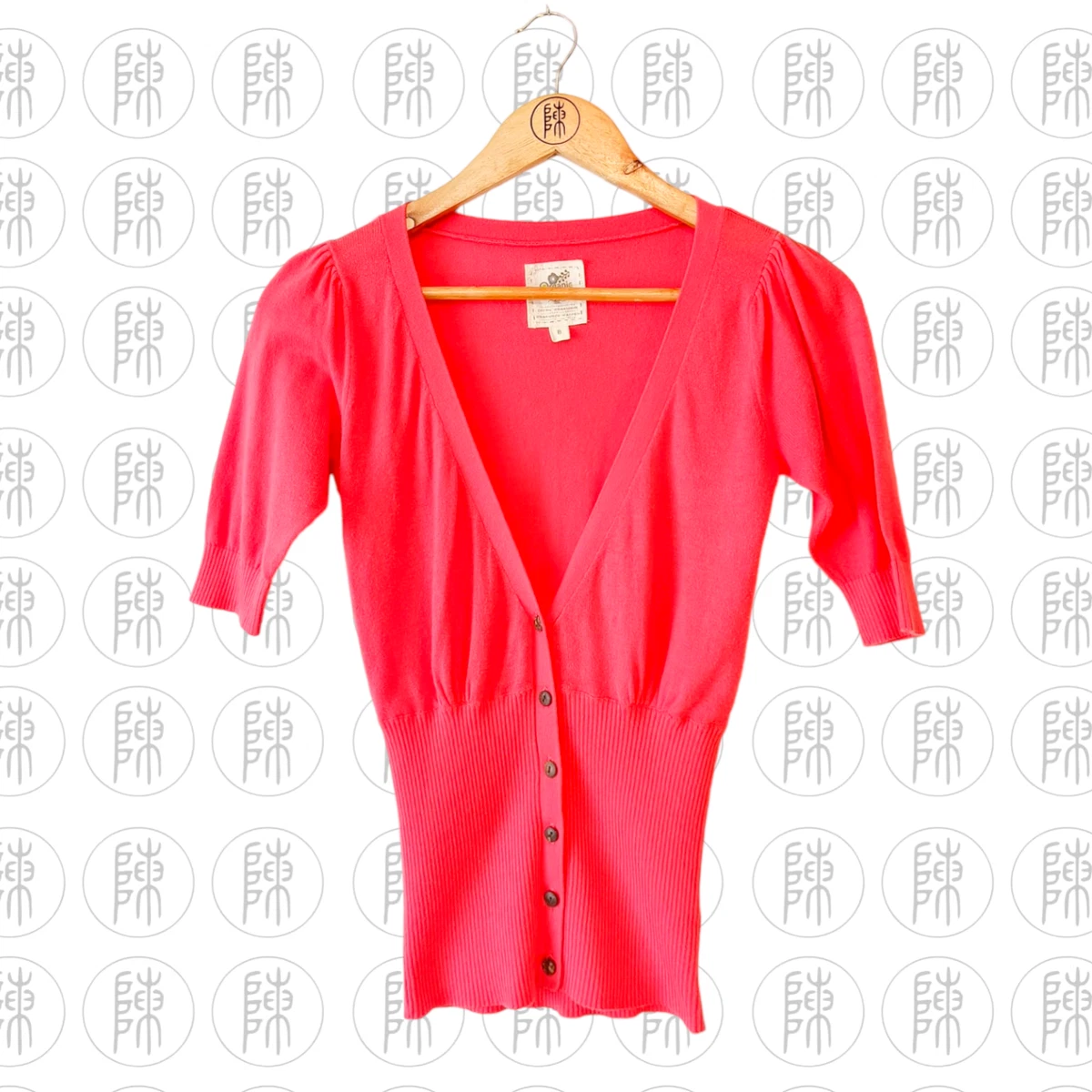 Coral short sleeve cardigan sale