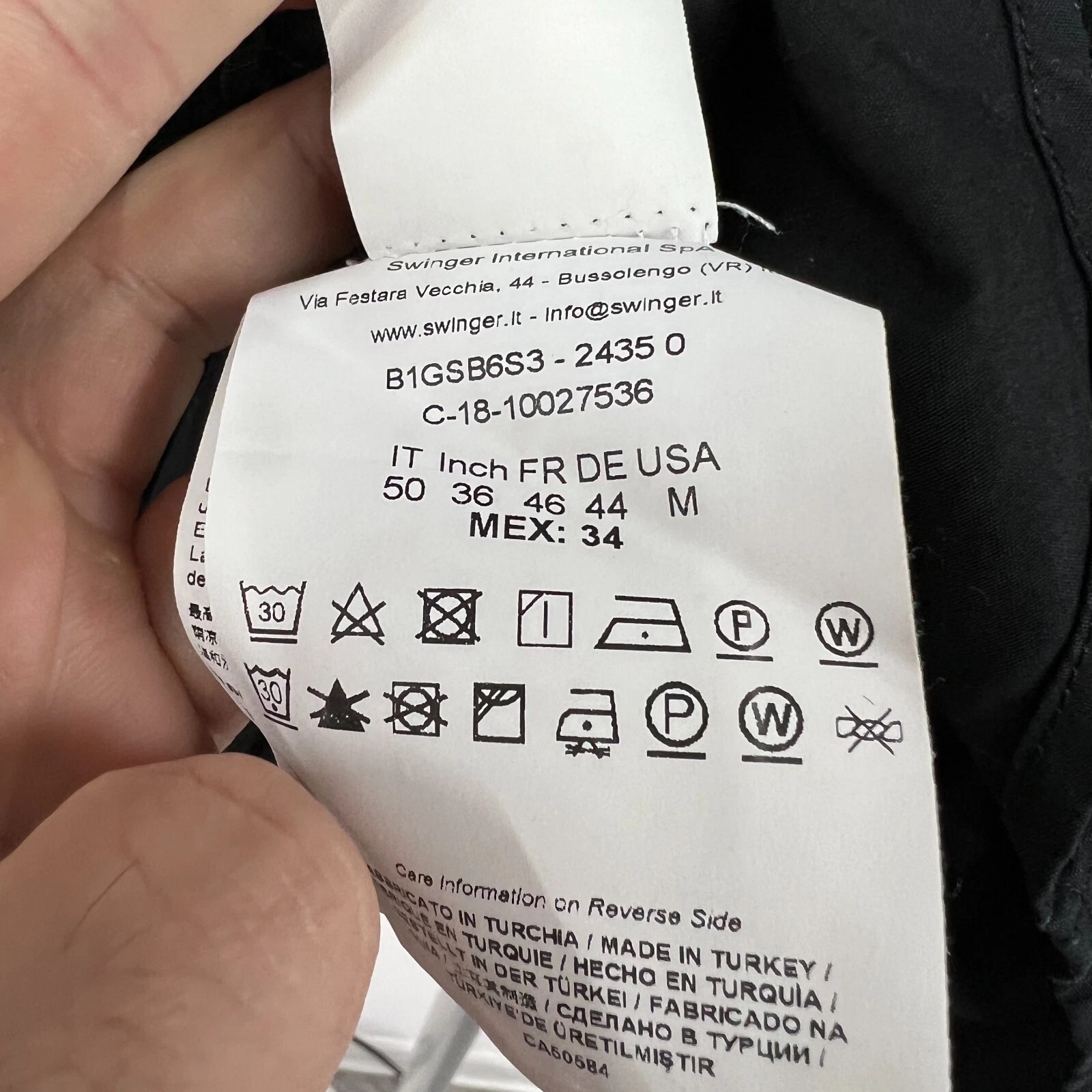 Camicia abito nero Versace jeans taglia IT 50 US M