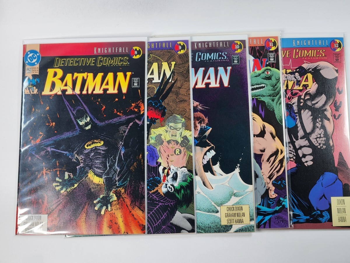 Knightfall 8-12 Detective Comics 662 663 664 Batman 496 497 DC 5