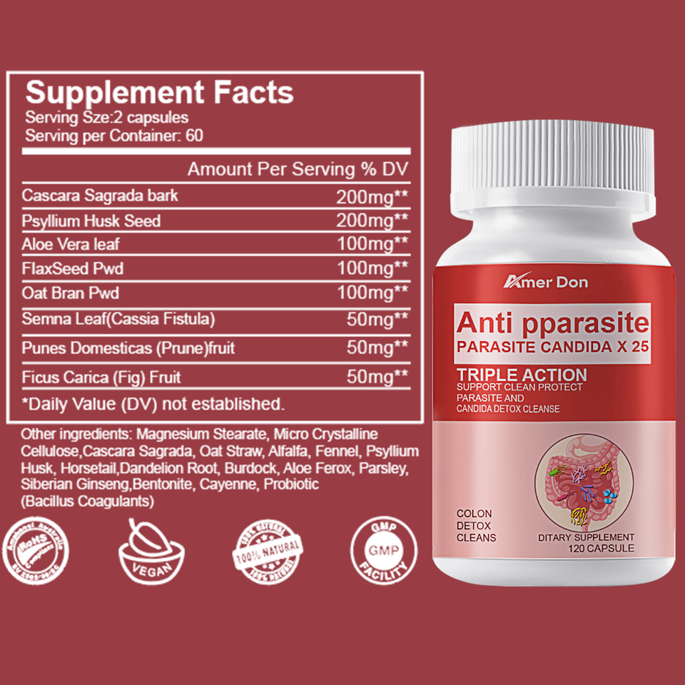 Soomiig Parasite Blast Detox Kapseln  Krperreinigung, Anti-Parasiten, 120  Stck