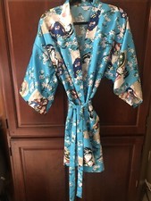 Whitby Vintage Robe One Size Japanese Asian Geisha Kimono Tie Belt