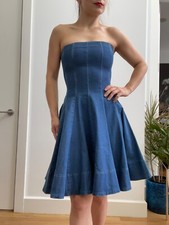 Betsey Johnson Reformation-Style Denim Jean Corset Dress Size 2