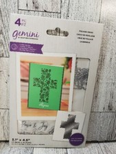 Crafters Companion Christmas Abstract Shape Foliage Cross 4pc Stamp And Die Set