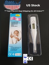 Digital Oral Thermometer For Baby Kid Adult Health Medical Fever FDA Compliant
