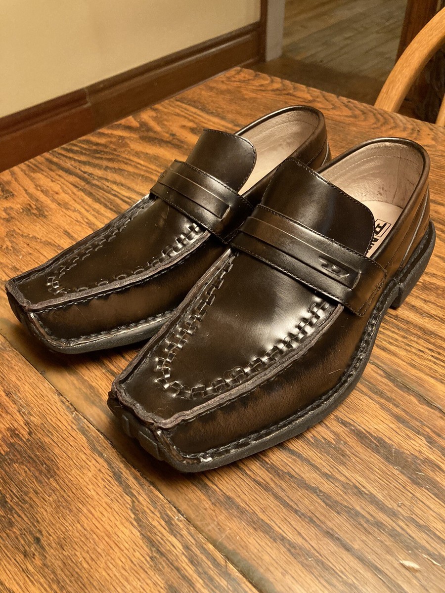 Vtg Y2K DIESEL DENSON Loafers Oxfords Brown Leather TPR Sole