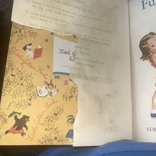 Fun With Decals (Partial Decals) 1952 HC Little Golden Book First A Edition - Picture 3 of 12