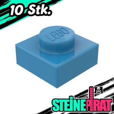 LEGO  10x 3024 -NEU- Platte 1x1 / Platten / Basic / Dunkelazur / 6151664 6089779