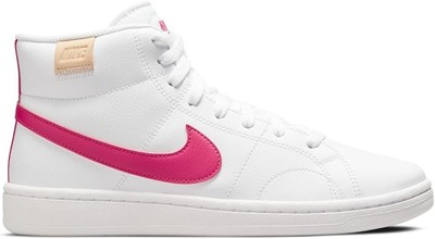 white & black court royale 2 mid trainers