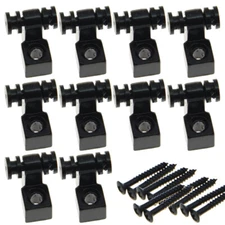 10PCS Black Guitar Roller String Tree Retainer Roller & Screws