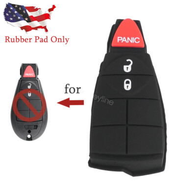 3 Button Rubber Pad Fob for Jeep Grand Cherokee Commander 2008 2009 2010