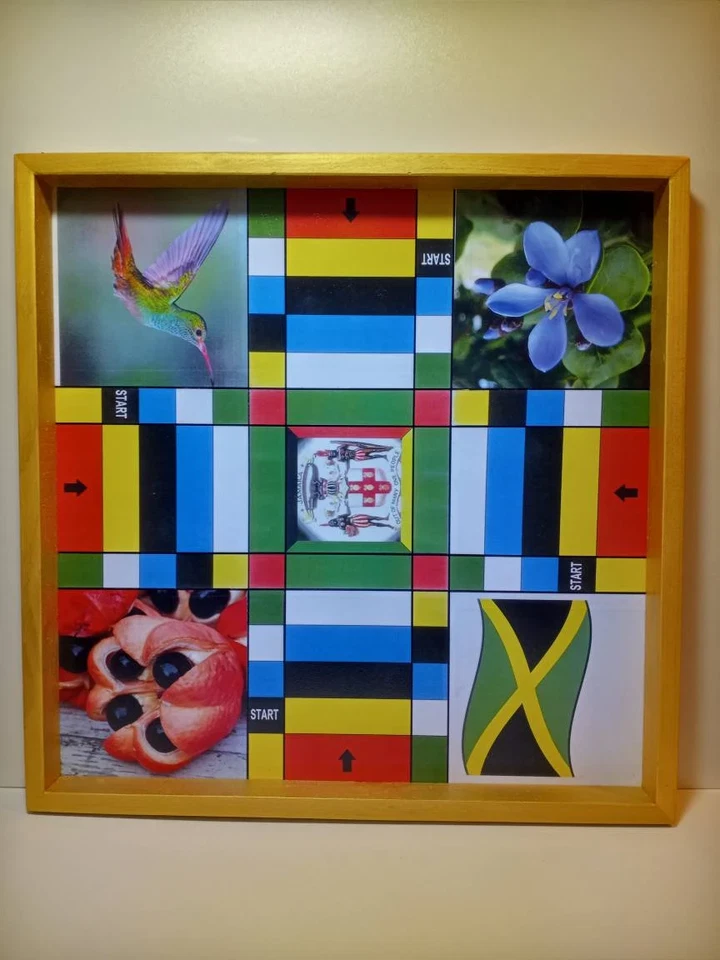 Jamaican National Symbols Ludi Board Game, 24x24x2 inches - Image 3 of 4