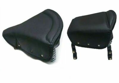 Fits Royal Enfield Ariel Triumph BSA Lycett Faux Leather Front & Rear Seat S2u