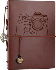 Photo Album 4X6 160 Photos, Leather Photo Albums with Writing Space with 30 Writ