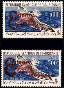 MAURITANIA 1961 EUROPA OVERPRINT Type 1 & 2 SC#C16 MNH SCARCE CV$51.00