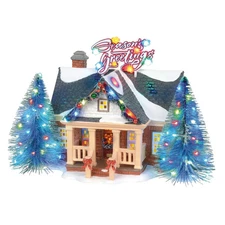 Dept 56 BRITE LITES HOLIDAY HOUSE Snow VillageChristmas Lane 6003131 NEW