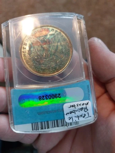 Monster Reverse Toner 1885-O Morgan Silver Dollar $1 ANACS MS62 🌈