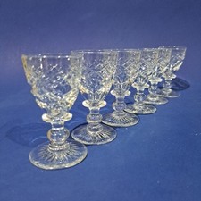 Tudor Crystal  6 x Liqueur  Glasses