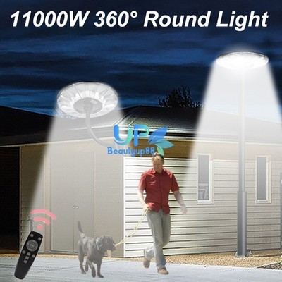 11000W Commercial Super Bright 360° LED Solar Street Light Outdoor Dusk to Dawn