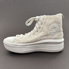 Womens 7 Converse Chuck Taylor All Star Move High Perfect Is Not Perfect Egret