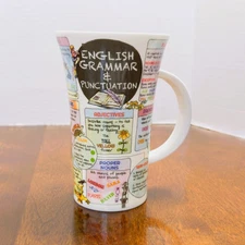 Dunoon Glencoe Large Tall Mug ENGLISH GRAMMAR PUNCTUATION 17.5 fl oz