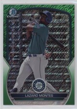 2023 Bowman Chrome Prospects Green Shimmer Refractor 77/99 Lazaro Montes 0us8
