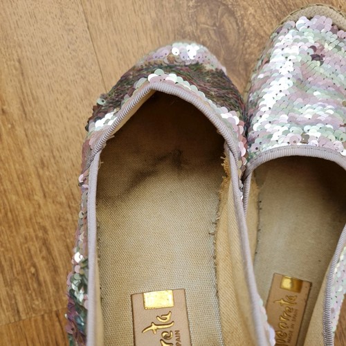 Vidorreta made in Spain Espadrilles Schuhe Silber Gr. 38, gebraucht - Bild 6 von 7