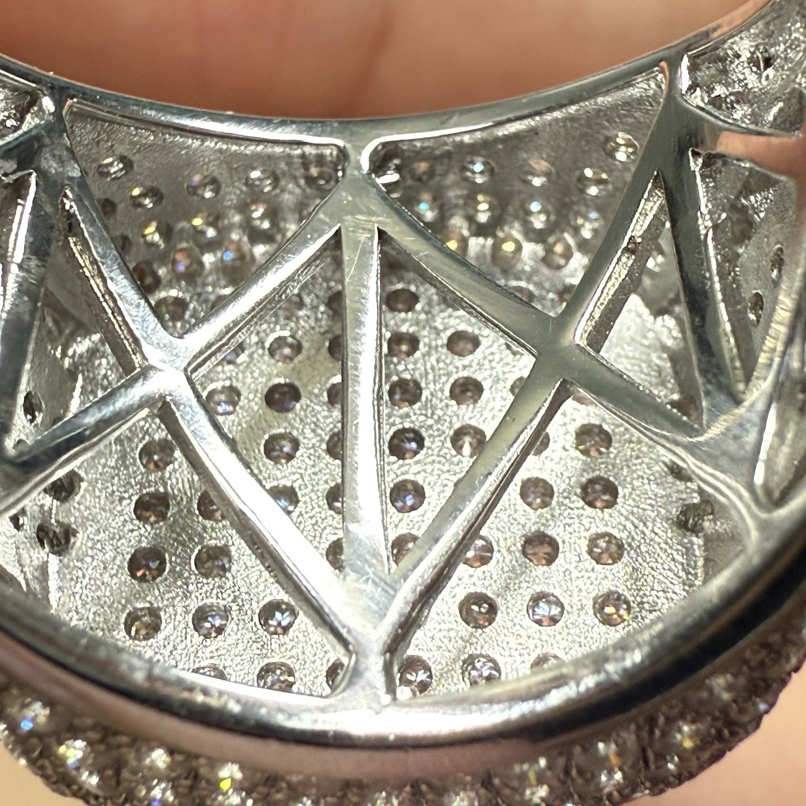 MEN SOLID 925 STERLING SILVER SQUARE ICY BLING Mo… - image 12