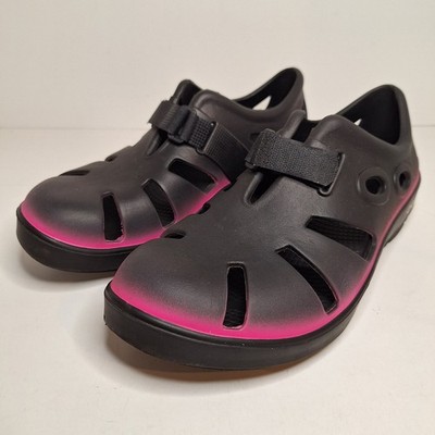 OOFOS OOcandoo Shoes Womens Size 10 EU 41 Black Pink Unisex Recovery Sandals