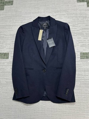 J.Crew Blazer Womens 00 Blue Cotton Blend Sports Coat New
