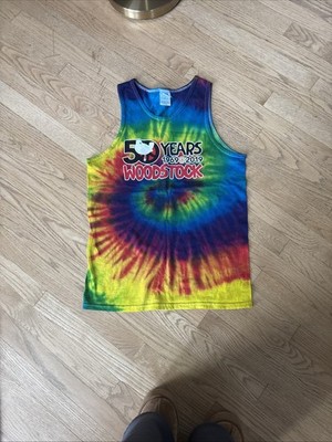 NWT Woodstock Shirt Size S Adult 50th Anniversary 1969-2019 Tie-die  Tank Top