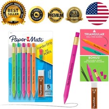 Colorful Handwriting Pencil Set for Kids - 1.3mm Lead, Eraser Refills Included