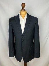 HUGO BOSS Solid Black Wool Modern Classic-Fit Sport Coat 40US50IT