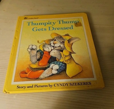 Vintage 1984 ''Thumpity Thump Gets Dressed'' A Golden Board Book By Cyndy Szekeres