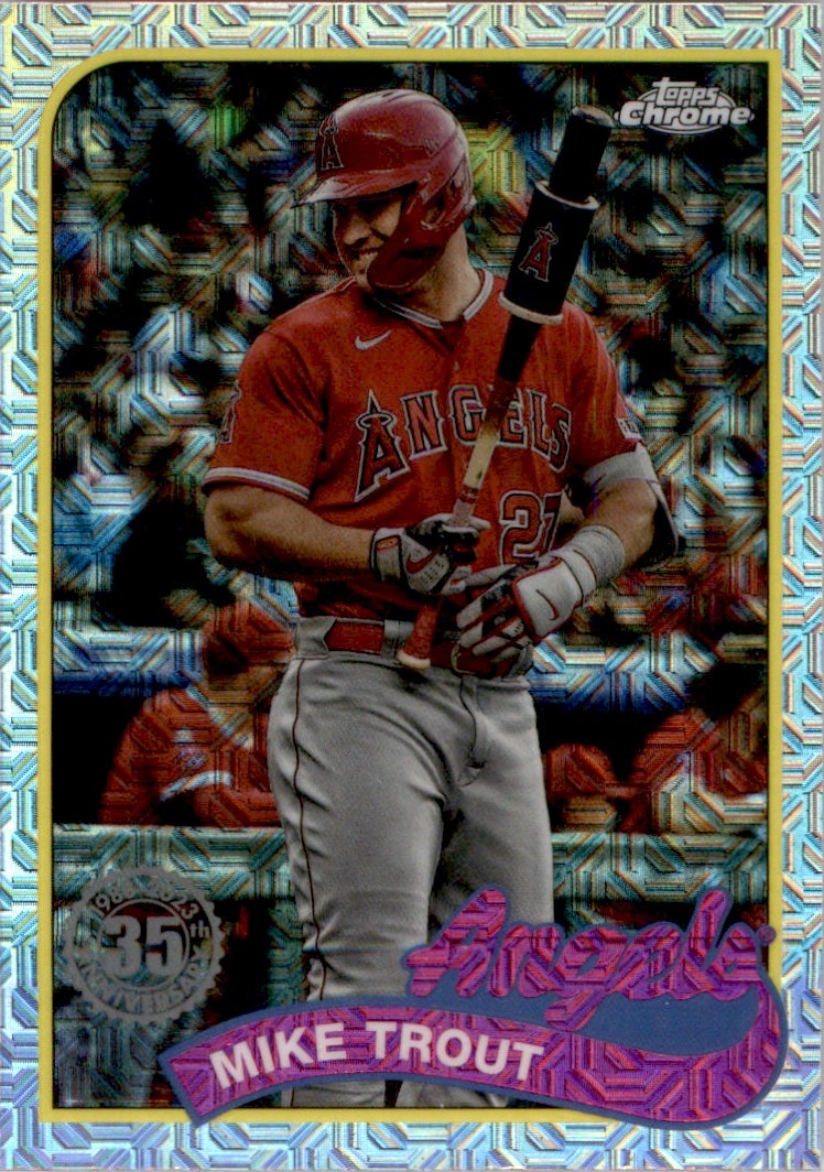 Mike Trout 2024 Topps Series 1 1989 Silver Pack Chrome Mojo Refractor #T89C-17