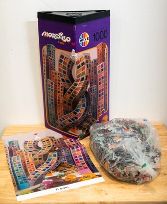 HEYE MORDILLO Jigsaw Puzzle Ti Amo 1000 Pieces 1996 Complete Triangle Box USED
