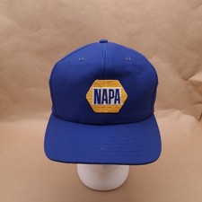 Vtg NAPA Auto Parts Snapback Hat Cap USA Made Louisville MFG Blue Advertising