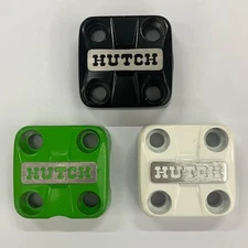 VINTAGE USA HUTCH BMX STEM CAP Only - OLD SCHOOL - 29X29MM BLACK / WHITE / GREEN