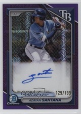 2024 Bowman Chrome Prospect Mega Box Purple Refractor Adrian Santana Auto 9bg