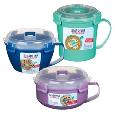 Microwave Containers | Soup Mug, Porridge Bowl & Noodle Bowl | Food Container...