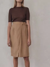 ST. AGNI Cella Wrap Skirt in Honey Size XS (waist 24)