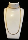 Beautiful Gold Filled Necklace & Bracelet Fancy Herringbone Chain, 1/20 12K G.F.