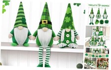 Gnomes Decor Indoor, 3Pcs Decorations Gnomes, Shamrock St Patricks Day