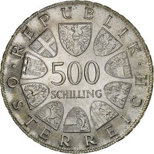 [#1212354] Austria, 500 Schilling, 1980, Silver, MS, KM:2947