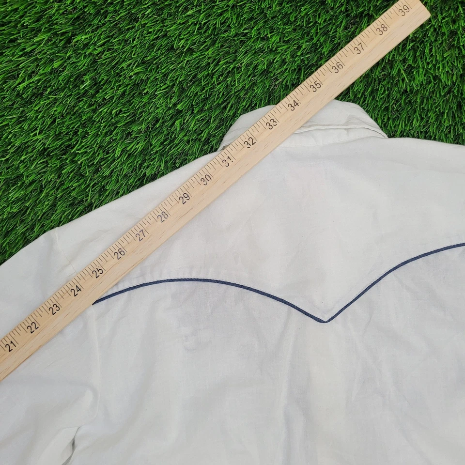 Camisa hippie occidental vintage años 80 M/L 16 21x32 Smile-Pocket Miller Miller Miller Foto 3 de 4