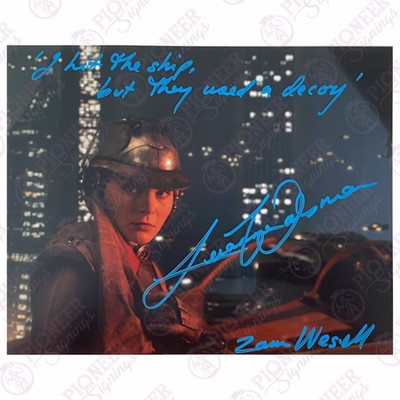Star Wars: Angriff der Klonkrieger Zam Wesell 'Speeder' 8'' x 10'' Druck signiert von...